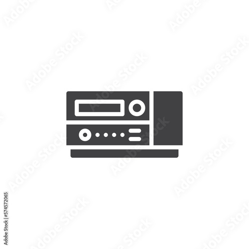 Video cassette player vector icon