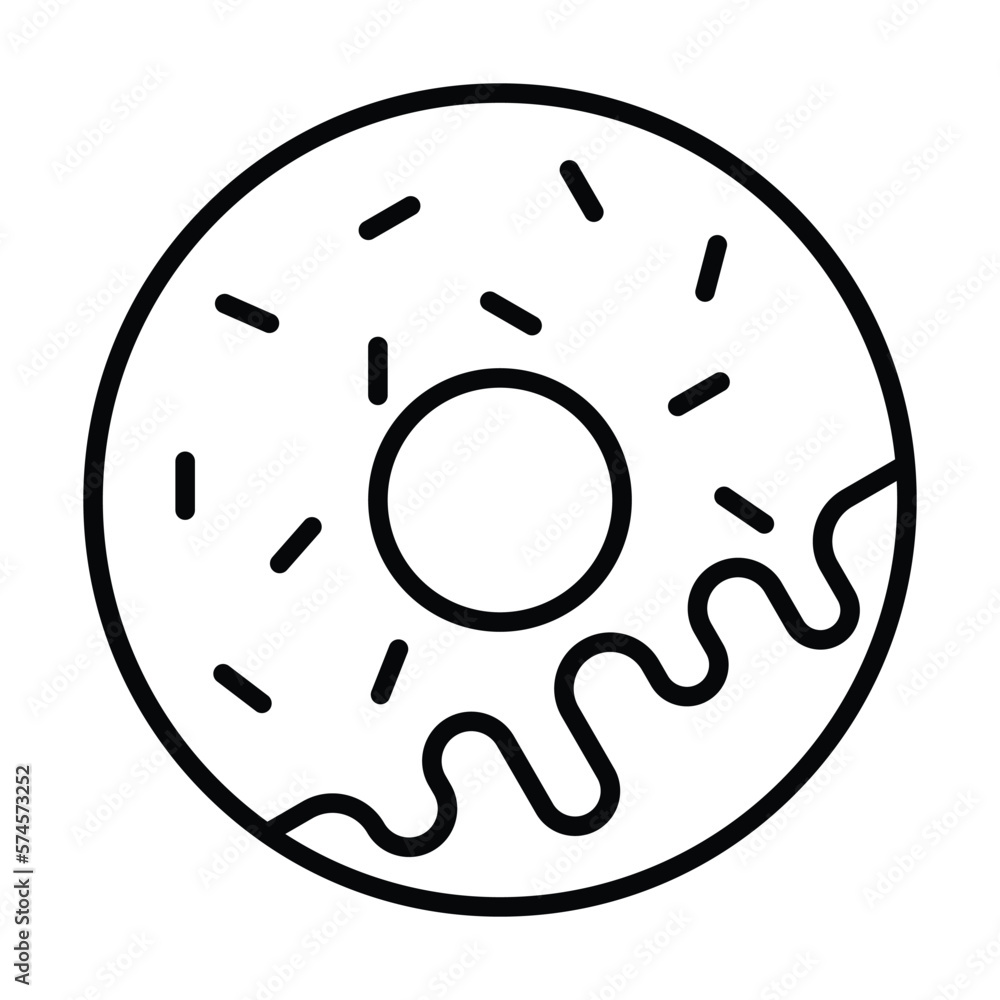 donut icon, bakery vector, food illustration donut icon, bakery vector, food illustration