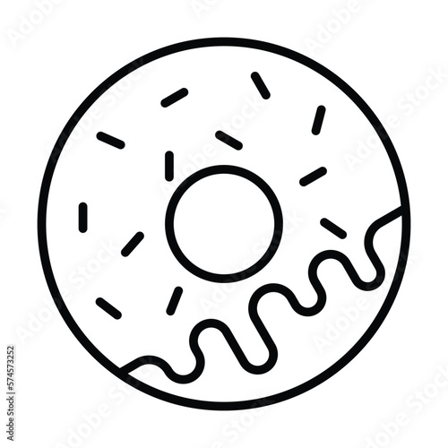 donut icon, bakery vector, food illustration
