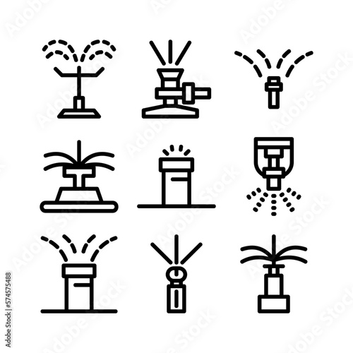 sprinkler icon or logo isolated sign symbol vector illustration - high quality black style vector icons
