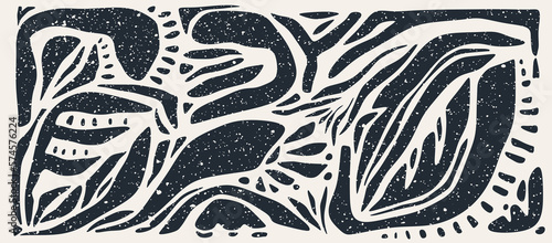 minimal abstract shapes pattern.  Fashionable template for design. Ethnic style.