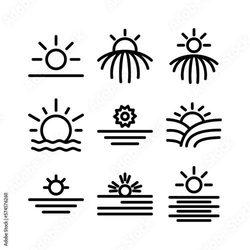 sunrise icon or logo isolated sign symbol vector illustration - high quality black style vector icons 