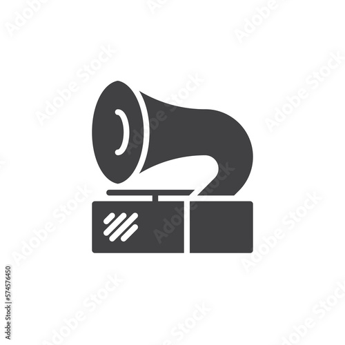 Retro phonograph vector icon