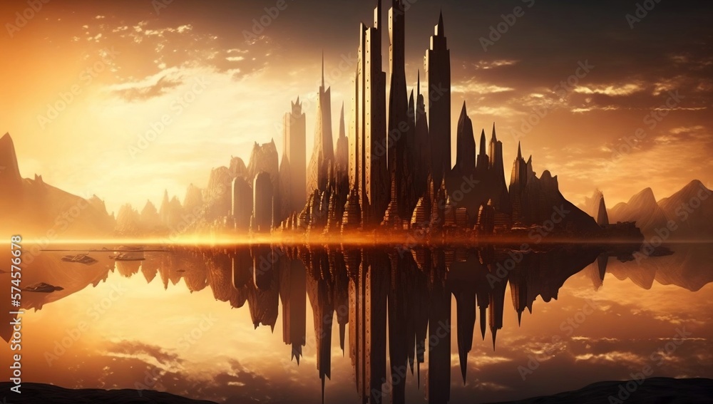 Captivating cityscape: stunning sunrise paints vibrant hues Captivating cityscape: stunning sunrise paints vibrant hues