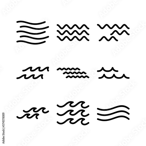 waves icon or logo isolated sign symbol vector illustration - high quality black style vector icons 