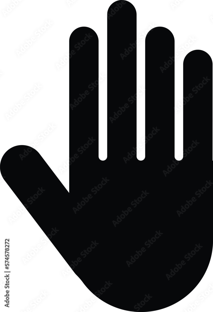 Obraz premium hand icon . stop hand icon isolated on white background . Vector illustration.