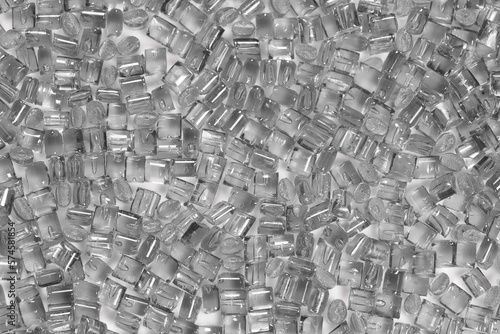 water clear transparent polymer resin granulates for injection molding and extrusion 