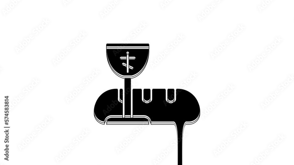 Black First communion symbols for a nice invitation icon isolated on white background. 4K Video motion graphic animation Black First communion symbols for a nice invitation icon isolated on white background. 4K Video motion graphic animation