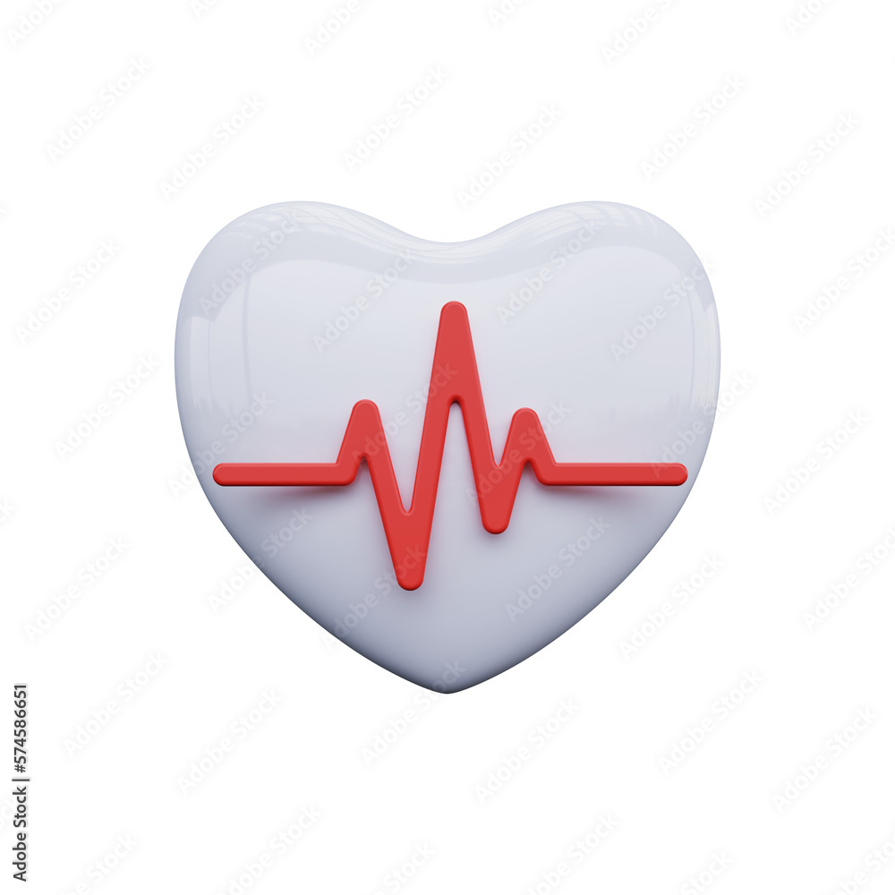 Heartbeat pulse. 3d render Heartbeat pulse. 3d render