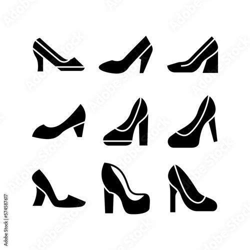 heels icon or logo isolated sign symbol vector illustration - high quality black style vector icons 