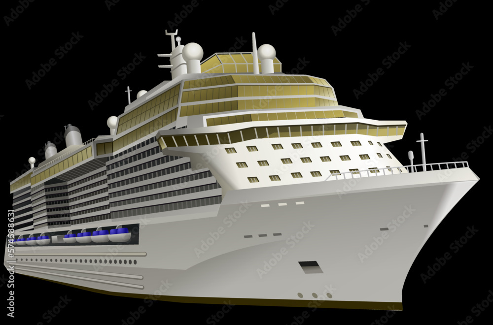 passenger ship liner vector illustration