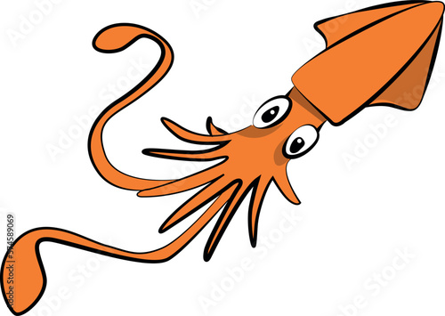Just an illustrated orange octupus/squid