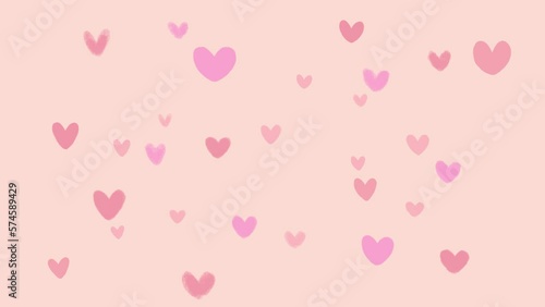 揺れる手描きハートのループ動画