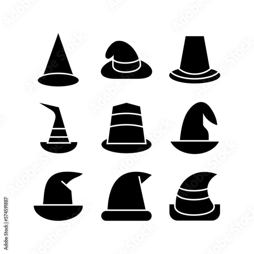wizard hat icon or logo isolated sign symbol vector illustration - high quality black style vector icons 