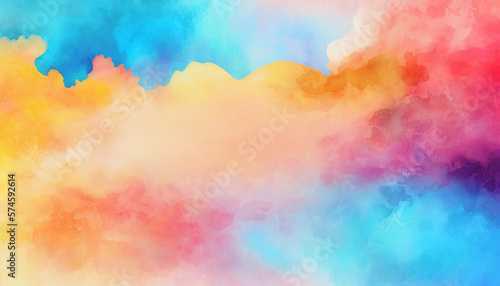 Colorful Watercolor Gradient Background - Generative AI © Silard