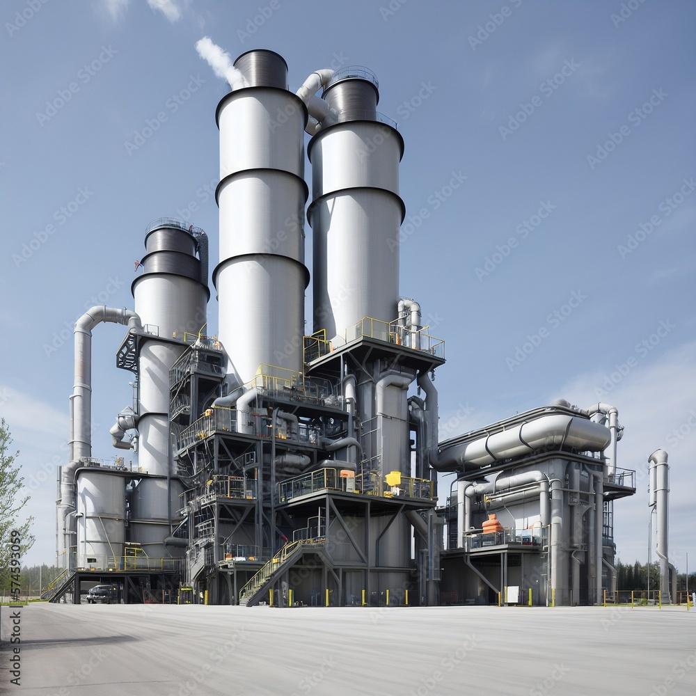 modern asphalt plant, production of road mix, concrete, generated in AI modern asphalt plant, production of road mix, concrete, generated in AI
