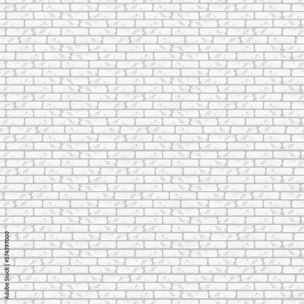 Endless Texture of Light Brick Wall. Seamless Pattern. Vector illustration