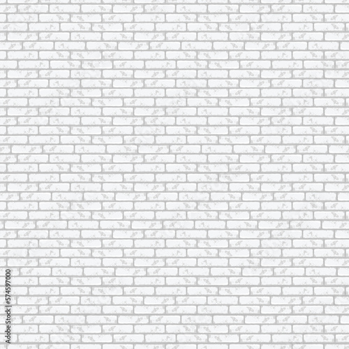 Endless Texture of Light Brick Wall. Seamless Pattern. Vector illustration