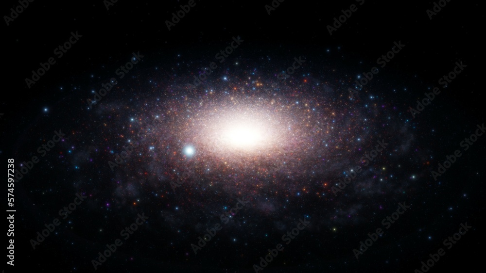 3D illustration of a space Galaxy.
