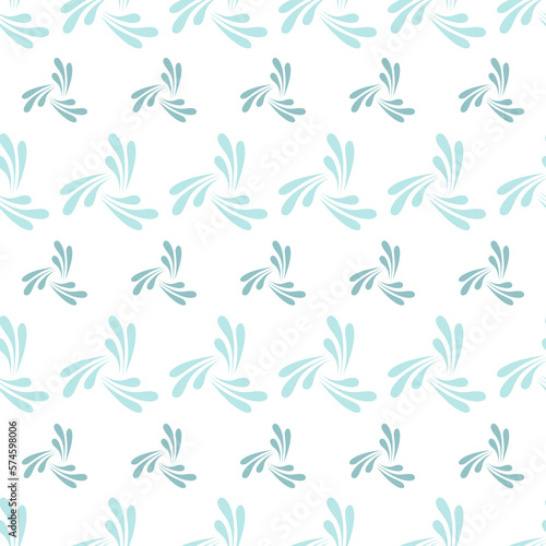 Abstract seamless pattern in blue and gray. Vector horizontal simple background.