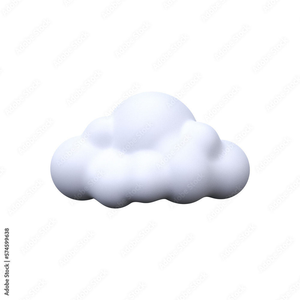 Cloud icon. 3D Render Cloud icon. 3D Render