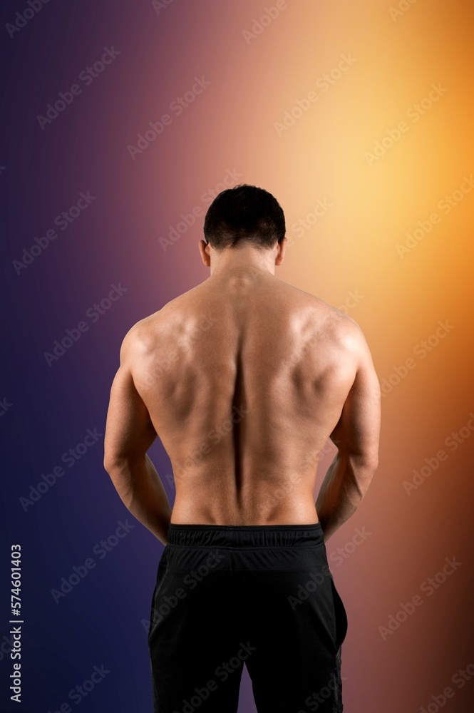 Fototapeta premium Handsome muscular sporty man model