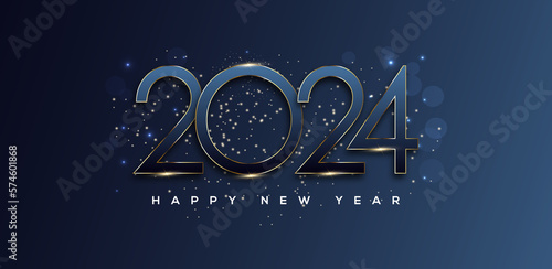 Happy New Year 2024 Greeting Card photo