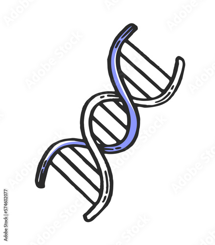 Dnk Spiral medical Pharmaceutical hospital device Vector illustration of medical equipment, hand-drawn