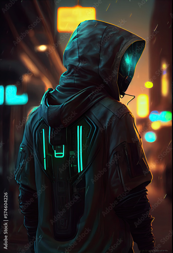 Urban Ninja - Generative AI illustration Urban Ninja - Generative AI illustration