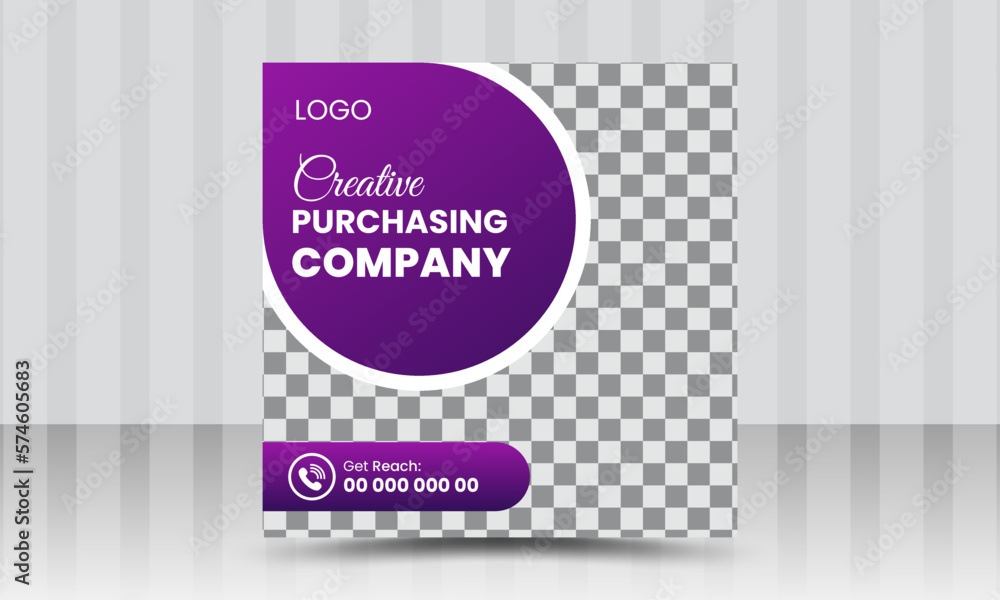 Professional unique business social media post design, Square Company poster template Professional unique business social media post design, Square Company poster template