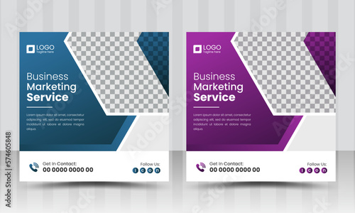 Business promotional social media post banner template, Creative marketing Instagram post design
