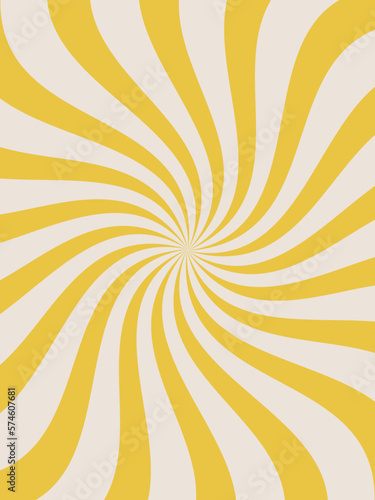 Groovy background. Cute template for design.  Retro print with hippie elements. Vector poster for cards, posters, t-shirts, etc. 