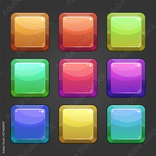 Square stone icon button background