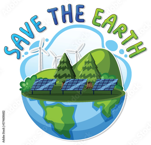 Save the earth banner design