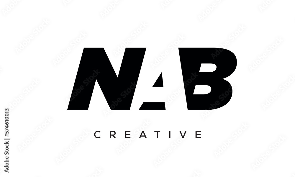 NAB letters negative space logo design. creative typography monogram vector
NAB letters negative space logo design. creative typography monogram vector