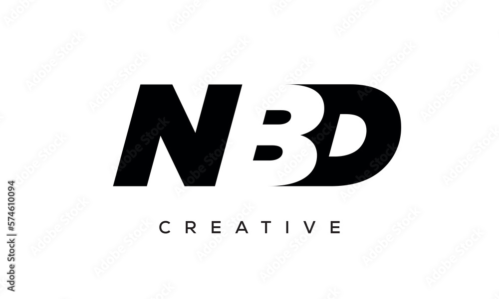 NBD letters negative space logo design. creative typography monogram vector
NBD letters negative space logo design. creative typography monogram vector