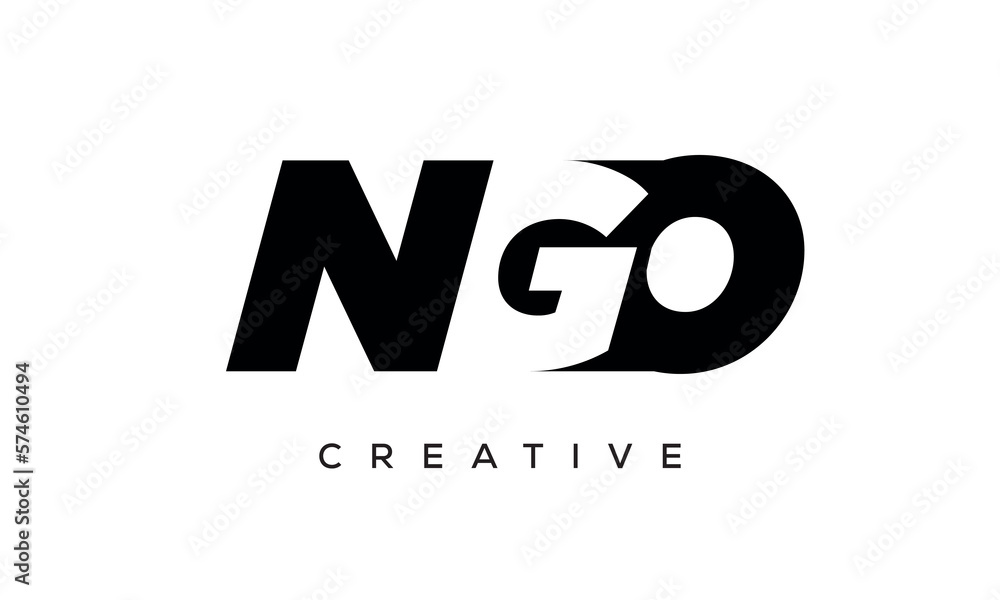 NGO letters negative space logo design. creative typography monogram vector
NGO letters negative space logo design. creative typography monogram vector