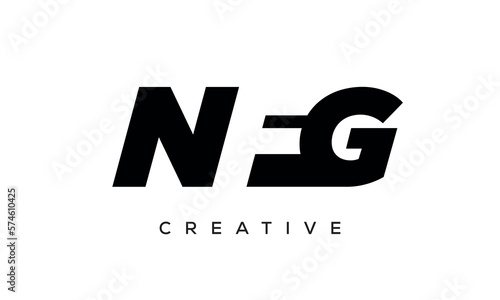 NFG letters negative space logo design. creative typography monogram vector	
 photo