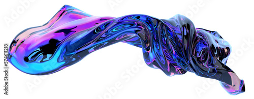 Glass colorful shape, 3d render