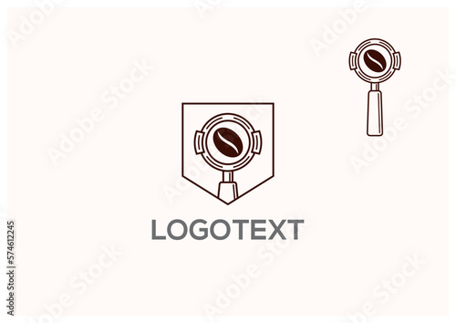 Coffee Portafilter Espresso Machine logo illustration vector design 