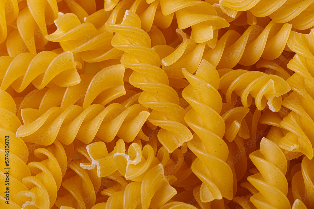 Pasta products in the form of a spiral, texture Pasta products in the form of a spiral, texture