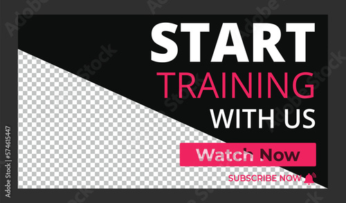 Youtube thumbnail for live workshop promotion template