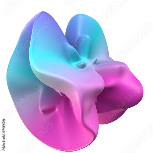 holographic abstract 3d shape