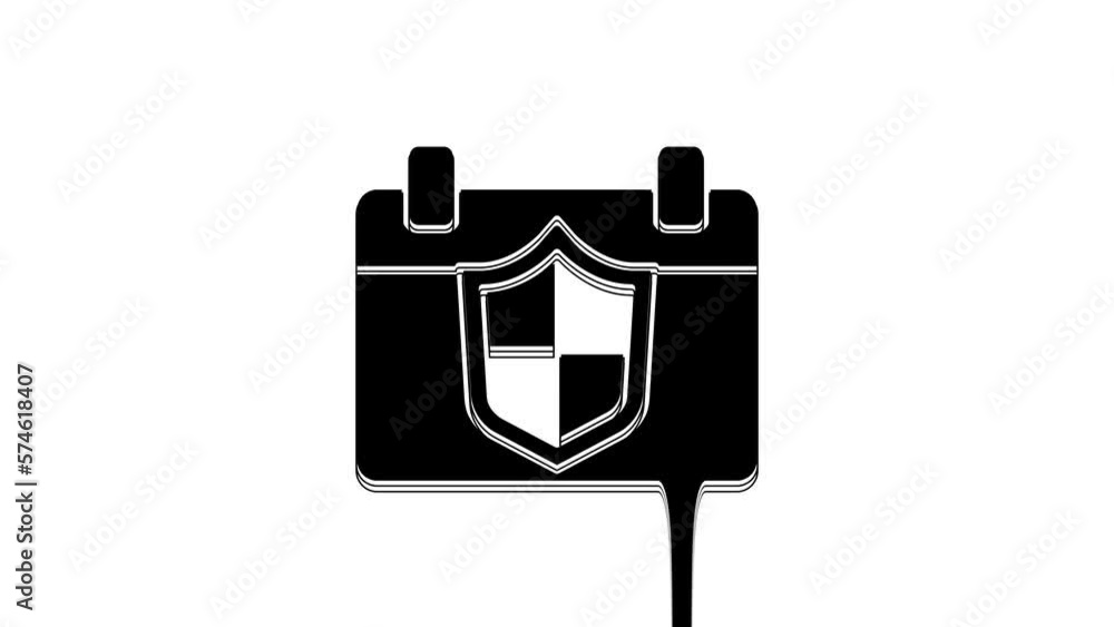Black Calendar with shield icon isolated on white background. Insurance concept. Guard sign. Security, safety, protection, privacy concept. 4K Video motion graphic animation Black Calendar with shield icon isolated on white background. Insurance concept. Guard sign. Security, safety, protection, privacy concept. 4K Video motion graphic animation