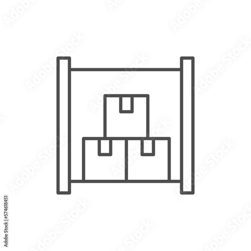 Box storage line outline icon