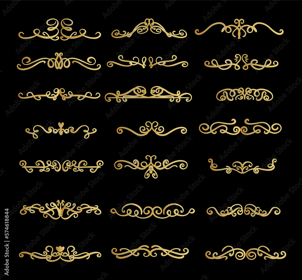 Set of elegant design elements for decorative vector illustration Set of elegant design elements for decorative vector illustration
