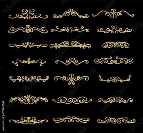 Set of elegant design elements for decorative vector illustration