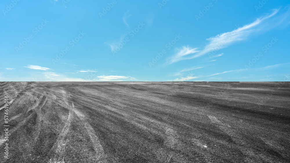 asphalt road and sky landscape