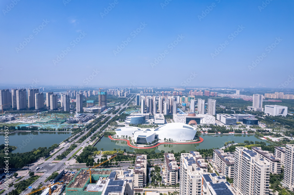 Aerial photography of modern urban architectural landscape in Zi