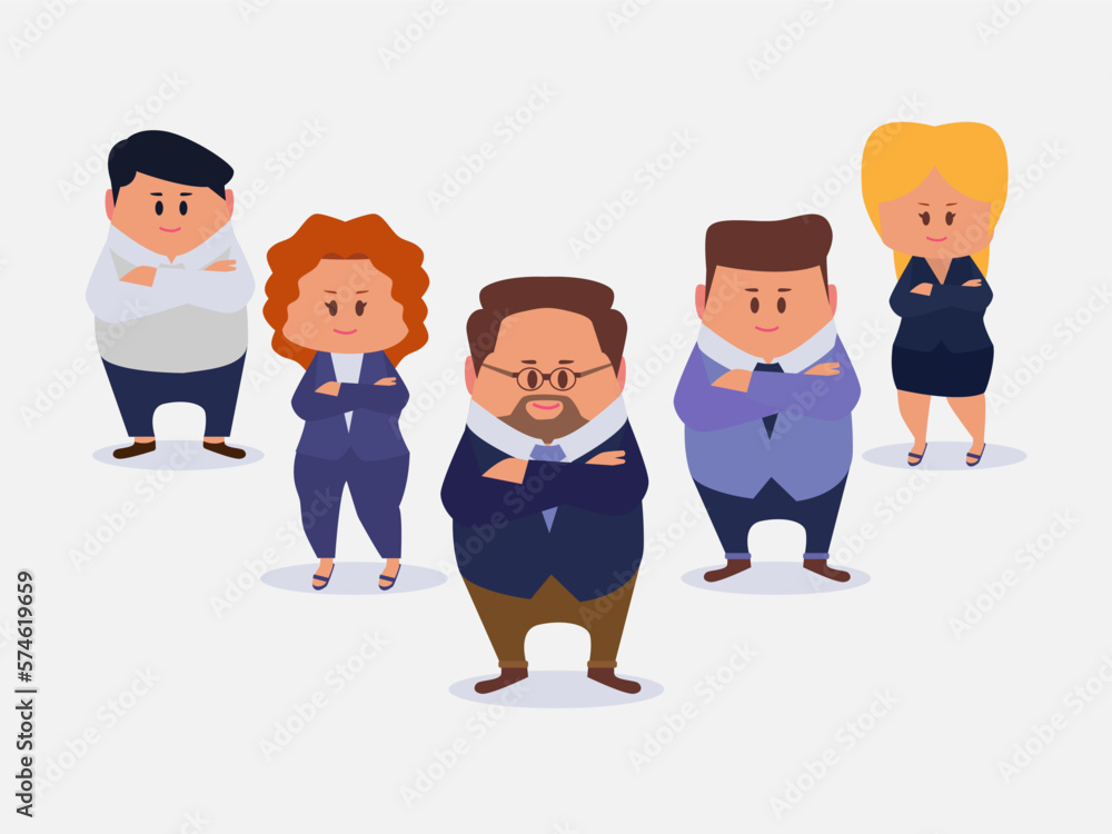 Group of Businessperson team with dressed in strict suit